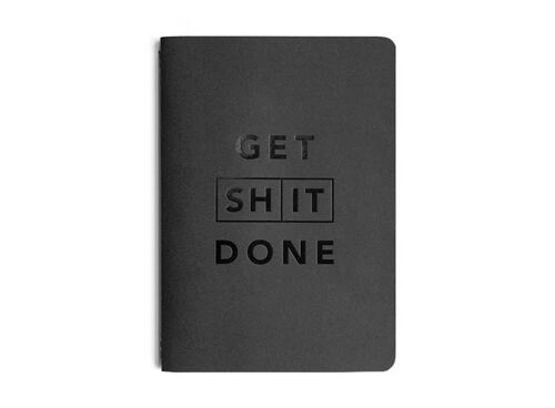 MiGoals | Get Shit Done To-Do-List Notebook (classic) - A6 / BLACK