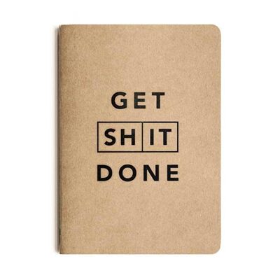 MiGoals | Get Shit Done To-Do-List Notebook (classique) - A6 / KRAFT