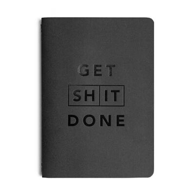 MiGoals | Get Shit Done To-Do-List Notebook (classic) - A5 / BLACK