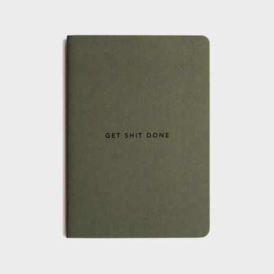 MiGoals | Get Shit Done To-Do-List Notebook (minimal) - KHAKI + BLACK