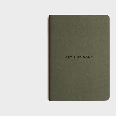 MiGoals | Get Shit Done To-Do-List Notebook (minimal) - KHAKI + BLACK