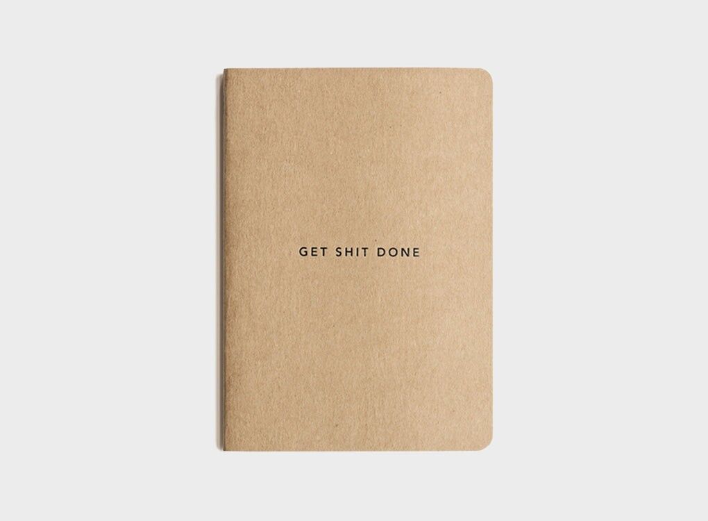 MiGoals | Get Shit Done To-Do-Listen-Notizbuch (minimal) - KRAFT + SCHWARZ