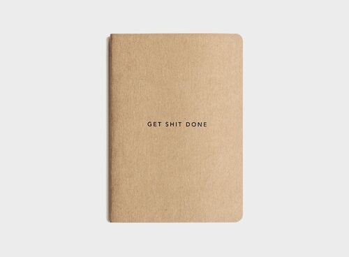 MiGoals | Get Shit Done To-Do-List Notebook (minimal) - KRAFT + BLACK