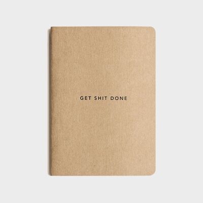 MiObjetivos | Cuaderno Get Shit Done To-Do-List (mínimo) - KRAFT + NEGRO