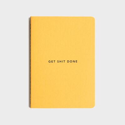 MiGoals | Get Shit Done To-Do-List Notebook (minimal) - YELLOW + BLACK