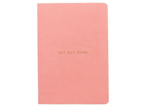 MiGoals | Get Shit Done To-Do-List Notebook (minimal) - CORAL + BLACK A5
