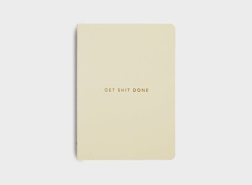 MiGoals | Get Shit Done To-Do-List Notebook (minimal) - CREAM + GOLD