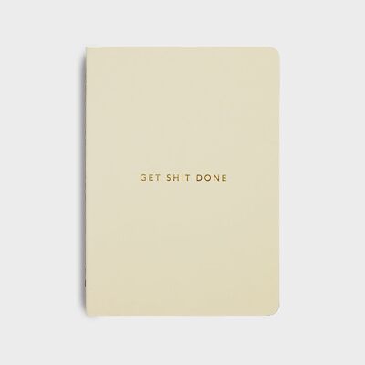MiGoals | Get Shit Done To-Do-Listen-Notizbuch (minimal) - CREME + GOLD