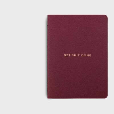 MiGoals | Get Shit Done To-Do-List Notebook (minimal) - BOURGOGNE + OR