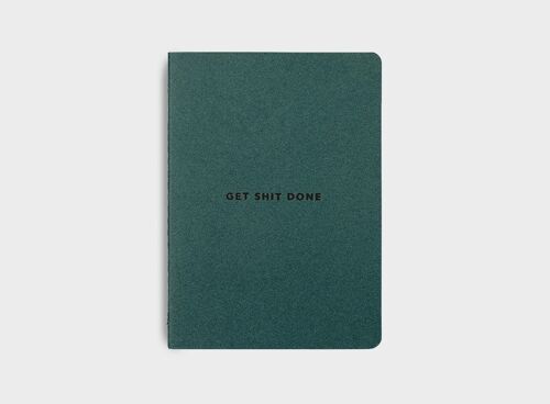 MiGoals | Get Shit Done To-Do-List Notebook (minimal)- TEAL GREEN + BLACK