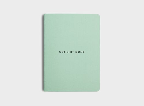MiGoals | Get Shit Done To-Do-List Notebook (minimal) - MINT GREEN + BLACK