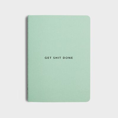 MiGoals | Get Shit Done To-Do-List Notebook (minimal) - VERT MENTHE + NOIR