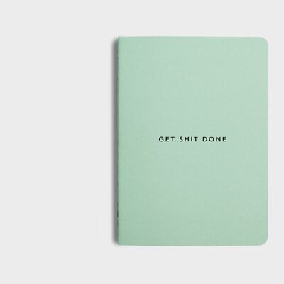 MiObjetivos | Cuaderno Get Shit Done To-Do-List (mínimo) - VERDE MENTA + NEGRO