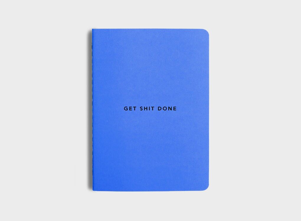 MiGoals | Get Shit Done To-Do-Listen-Notizbuch (minimal) – KLASSISCHES BLAU + SCHWARZ