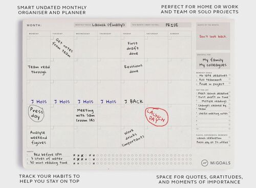 MiGoals | Desk Pad Monthly