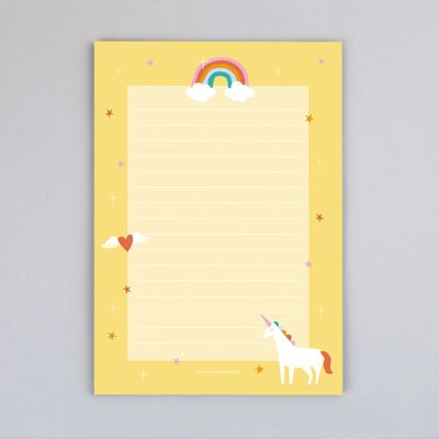 Notepad DIN A5 unicorn Paula