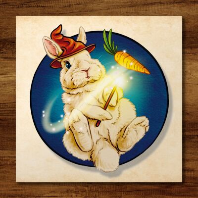 Postkarte "Zauberhaftes Kaninchen"