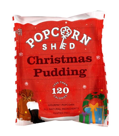 Vegan Christmas Pudding Gourmet Popcorn Snack Pack