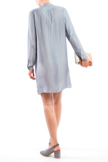 Robe chemisier bleu clair 2