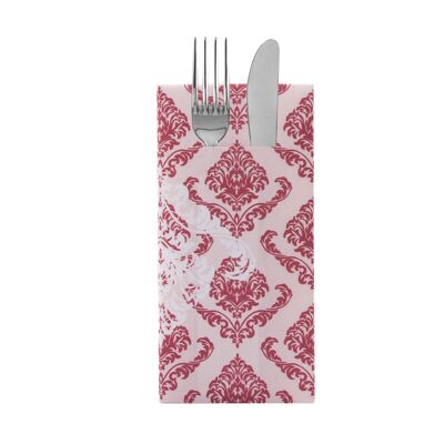 Cutlery serviette Giorgio in Bordeaux from Linclass® Airlaid 40 x 40 cm, 12 pieces