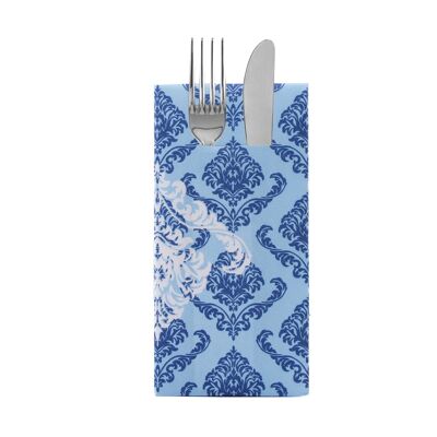 Cutlery serviette Giorgio in blue from Linclass® Airlaid 40 x 40 cm, 12 pieces