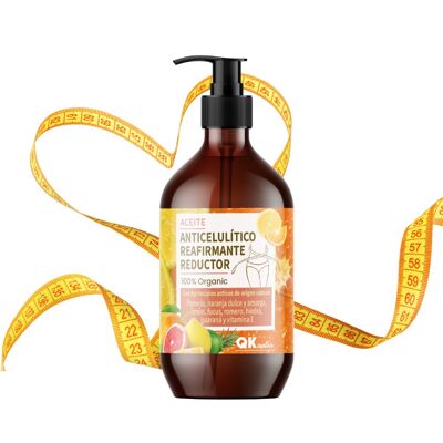 Aceite Anticelulítico  Reafirmante y Reductor (250 ml). Con 9 Principios Activos de Origen Natural  para masaje Anti Celulítis o Maderoterapia