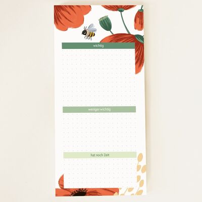 Favorite pad - notepad poppy