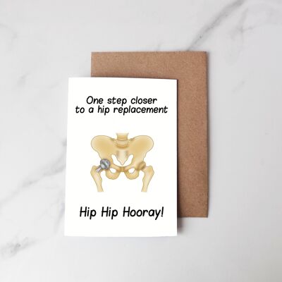 Greeting card hip hip hooray