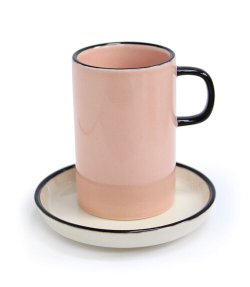 Retro Mug salmon-colored Cup & Saucer 150ml