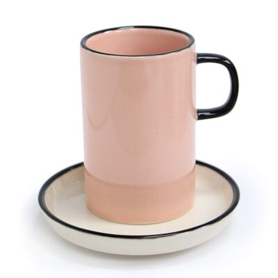 Retro Mug salmon-colored Cup & Saucer 150ml