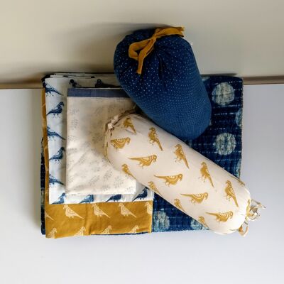 Maternity gift - Baby essentials package blue/ochre