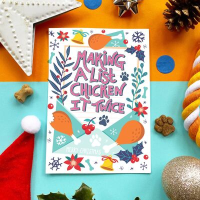 Christmas Edible card for dogs - chicken flavour