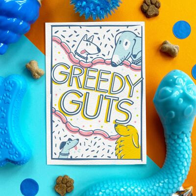 Scoff Paper - edible greedy guts bacon card for dogs
