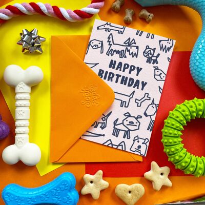 Scoff Paper - Edible Peanut Butter Birthday Card For Dogs