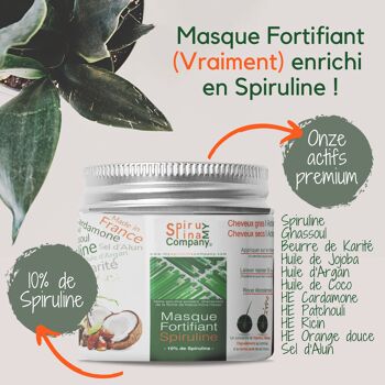 MySpirulinaCompany® | Masque Capillaire Fortifiant | 10% de Spiruline | Naturel | Cheveux Gras | 250ml | Made in France 4