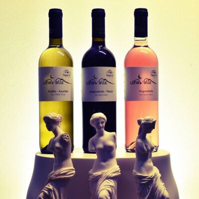 Greek Wine TRILOGY LUNA VALLE 21 ' Wines White Rosé Red