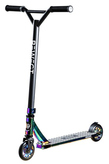 Trottinette freestyle Evoattack Jr. neochrome metallisé 4- 7 ans 1