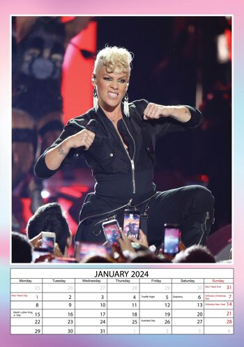 Calendrier 2024 Pink 3