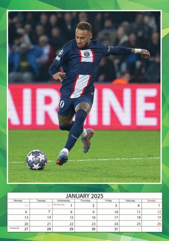 Calendrier 2025 Neymar football 2