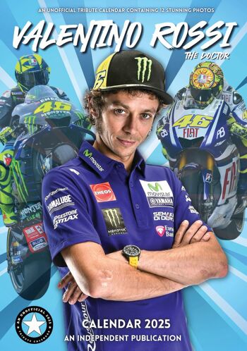 Calendrier 2025 Valentino Rossi pilote moto 1