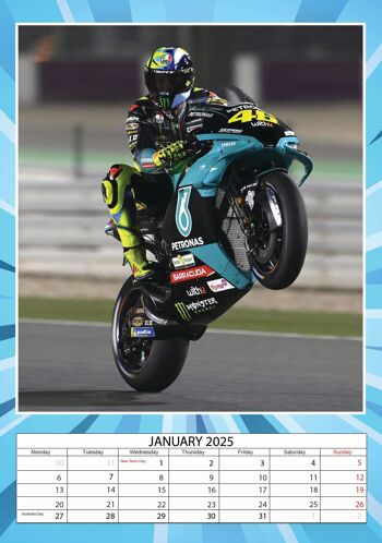 Calendrier 2025 Valentino Rossi pilote moto 2