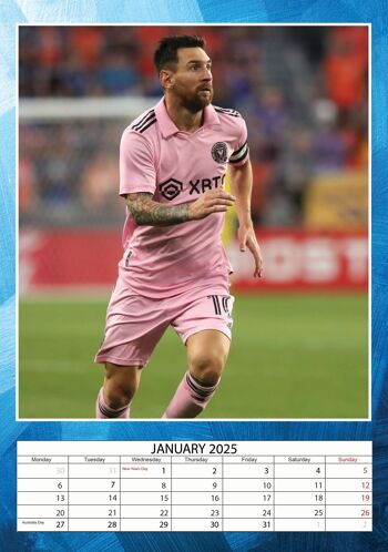 Calendrier 2025 Lionel Messi Football 2