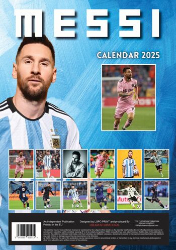 Calendrier 2025 Lionel Messi Football 3