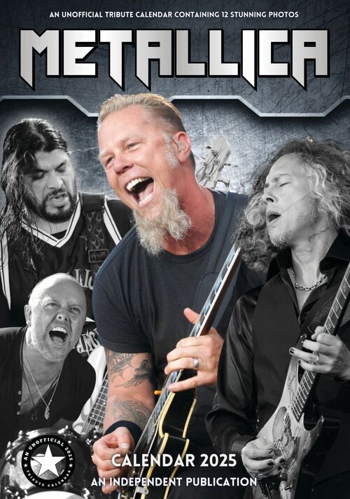 Calendrier 2025 Metallica heavy metal americain