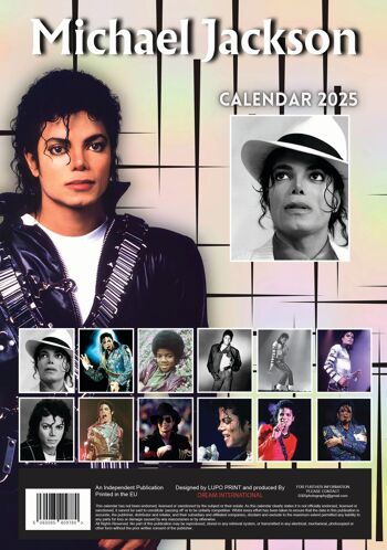Calendrier 2025 Michael Jackson chanteur pop 3