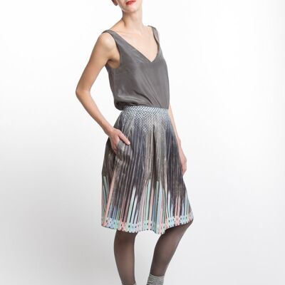 Pleated skirt gradient pastel