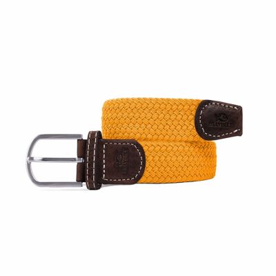 Tropical Orange Braided Elastic Belt