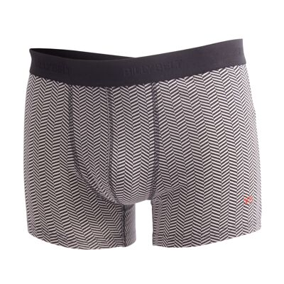 Dark herringbone organic cotton boxer shorts