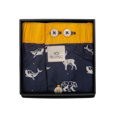 Boxershorts aus Bio-Baumwolle mit Tiermotiven