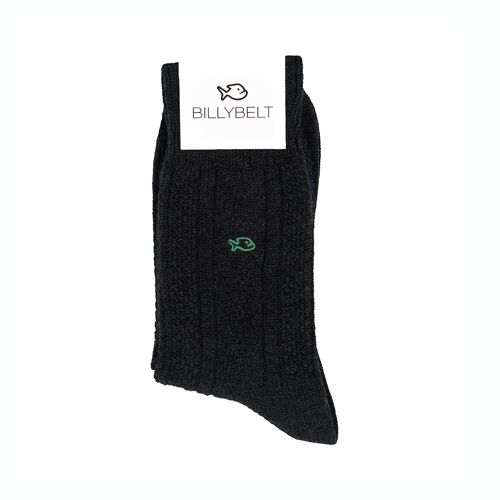 Chaussettes avec Laine de Mérinos Ebène